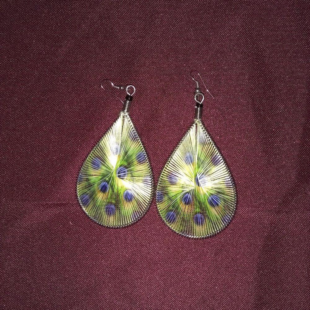 Peacock earrings
